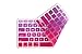 DHZ Big Font Pink Gradient Keyboard Cover Skin for 2015 or Older Version MacBook Air 13 MacBook Pro 13 15