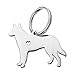 HOUSWEETY 1pc Stainless Steel German Shepherd Dog Pendant Dog Keychains Key Ring Car Purse Bags Pets Lover Charms Gifts 3x2.3cm