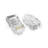 Delcast 100pcs RJ45 Modular Plug CAT5E Network Cable Connector Plug 8P8C