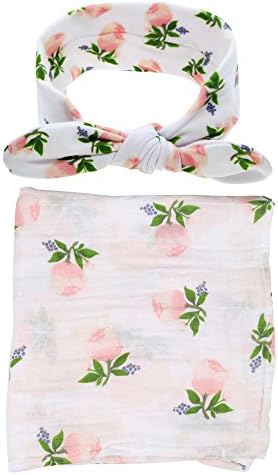 Parentswell Muslin Baby Blanket, 100% Organic Cotton, Extra Soft, Large 47" x 47", Swaddle wrap for Girl Receiving Blanket