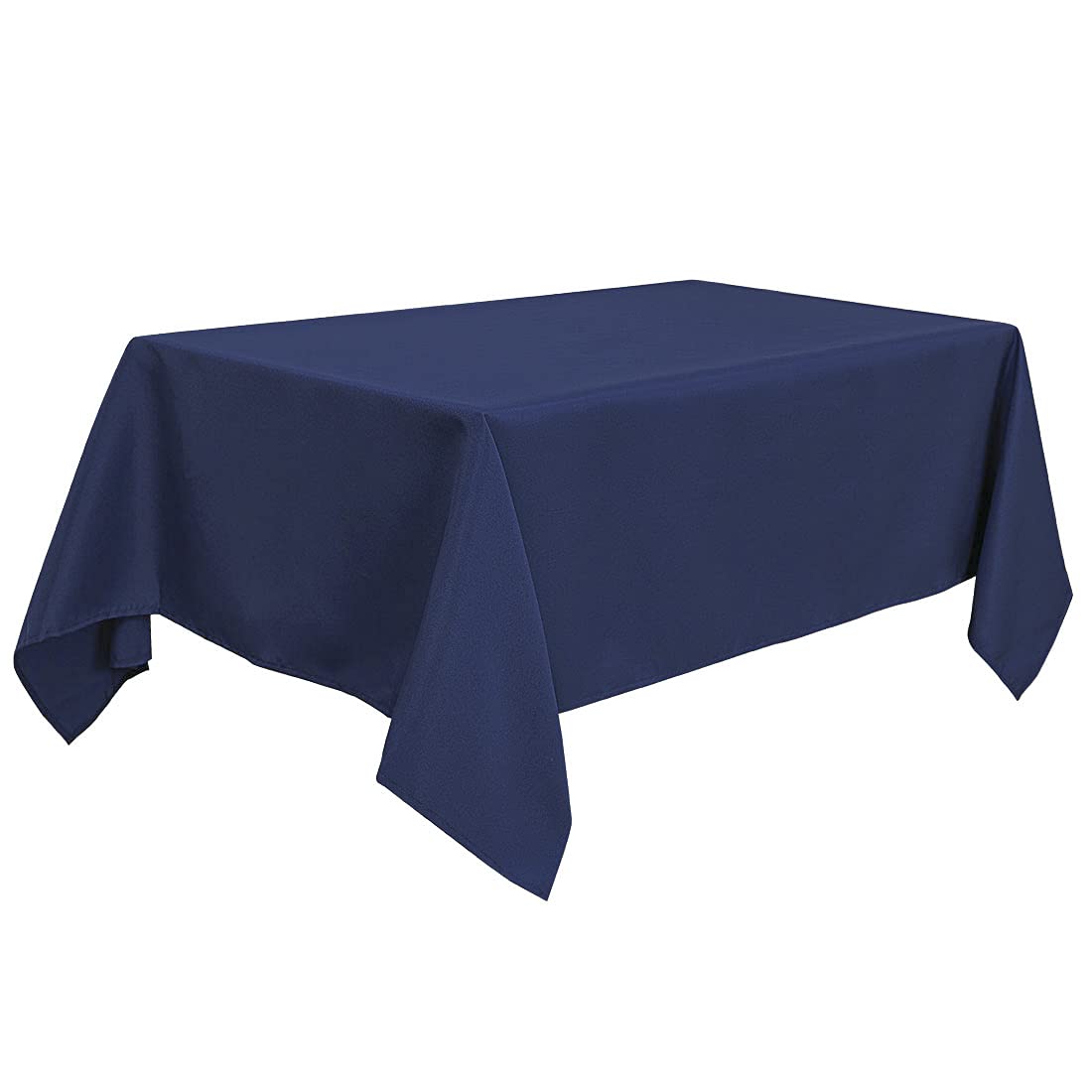PiccoCasa Tablecloth Rectangle Wrinkle and Water Resistant, Table Cloth Wipe Clean for Kitchen Dining Wedding Party Dinner - Polyester Outdoor Table Cover Navy Blue 60"x104"/ 152x164cm