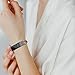 Wearlizer Compatible with Alta and Alta hr Bands for Women Bracelet Metal Silver Rose Gold Black Pink Metal Replacement Wrist Band Accessories Straps Bangle (Black)