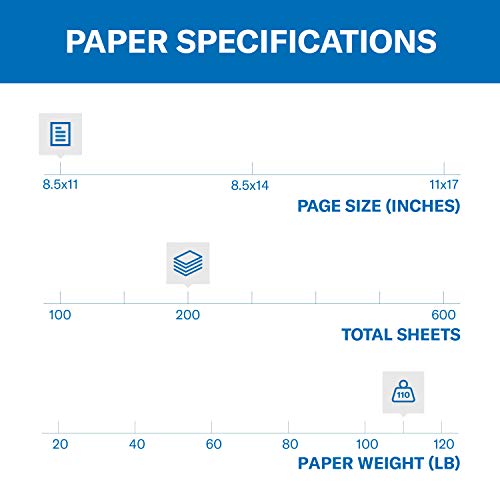 Hammermill Yellow Cardstock, 110 lb, 8.5 x 11 Colored Cardstock, 1 Pack ...