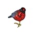 Old World Christmas Vermillion Flycatcher Glass Blown Ornament