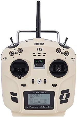 Jumper T12 2.4G 12-CH OpenTX Multi-Protocol Transmitter Hall Gimbal w/ 4-in-1 Module 1.7 inch LCD - Mode 2 (White)