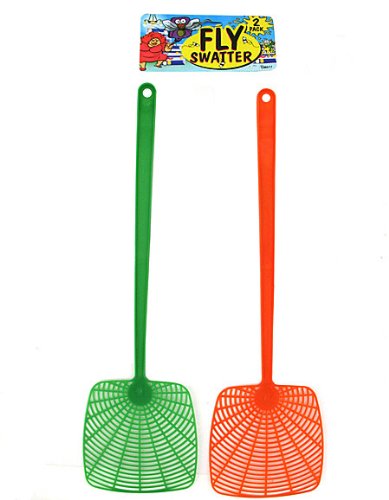 2-Pack Vented Plastic Fly Swatters (Pack Of 24)