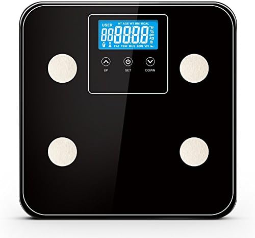 GEROWA Digital Body Weight Scale with Step-On Technology, 400 Pounds, Elegant Black