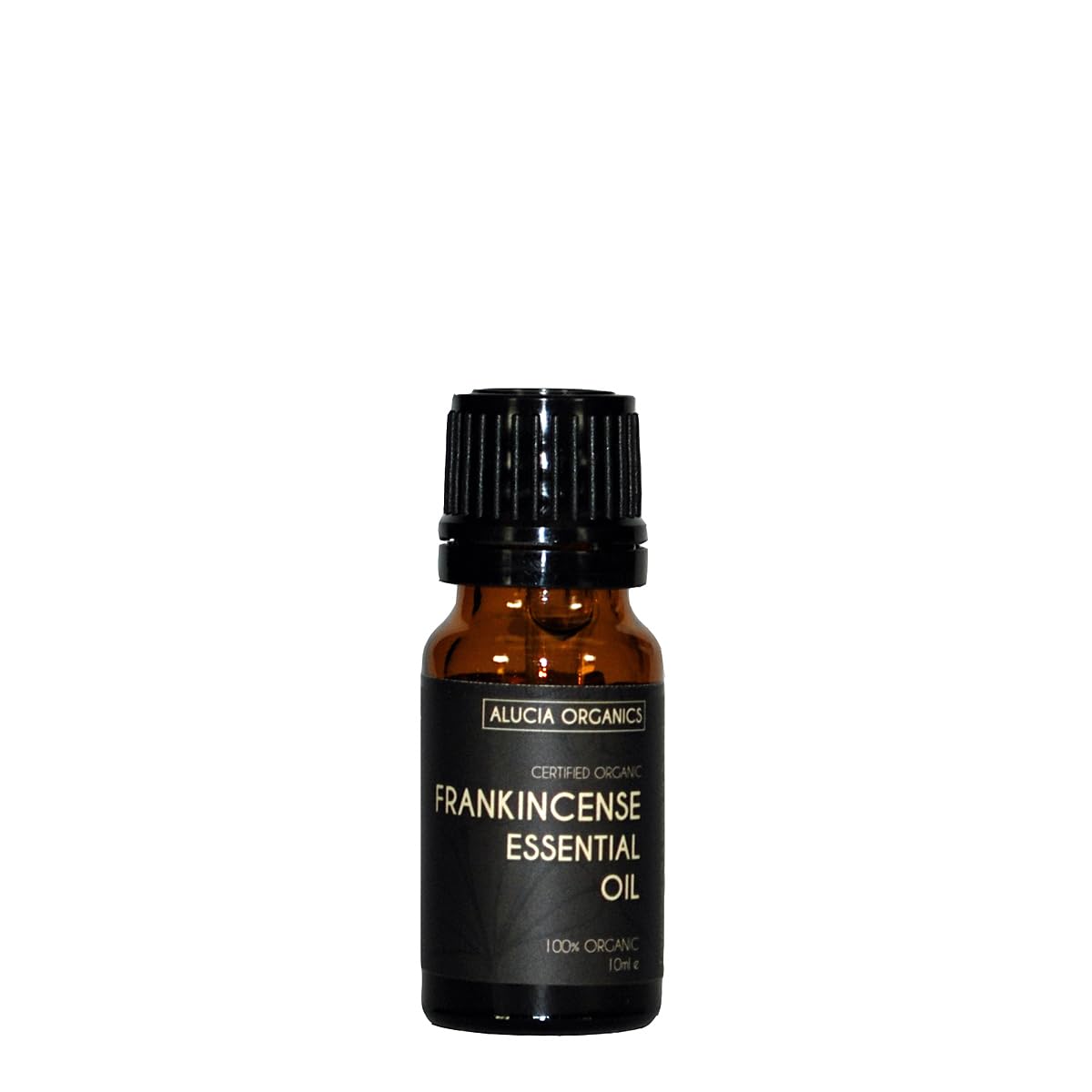 Alucia Organics Certified Organic Frankincense Essential Oil 10ml - Pure, Natural, Cruelty Free, Vegan, Undiluted - for Use in Aromatherapy, Massage Blends and Diffusers