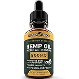 Full Spectrum Hemp Oil for Pain, Anxiety & Stress Relief - 500mg of Pure Hemp Extract - Grown & Made in USA - Anti-Inflammatory & Joint Support - Helps with Sleep, Mood, Skin & Hair - 1 Fl oz (30ml)