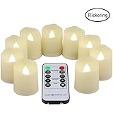 Remote Control Tea Lights Flameless Votive Candle with Timer Tea Light LED Candles Tealights - Unscented LED Realistic Tealight Fake Candles - Battery Operated Candle 200 Hours - 9 Set x 1.3