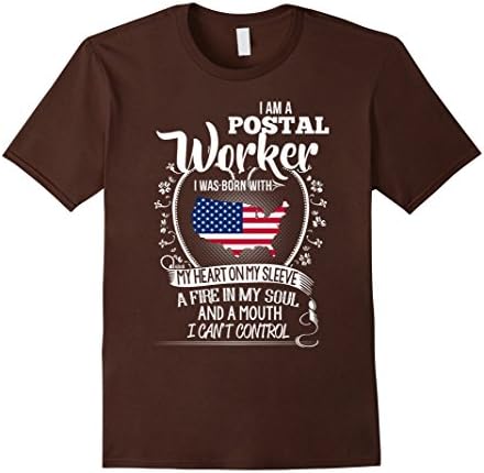 Mens Postal Worker Funny T-Shirt - Proud Postal Workers T Shirt 3XL Brown