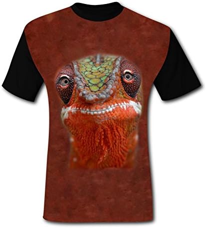 LZQTXBQQ Man Round Neck 100% Polyester Fiber Soft Short Sleeve Top T-Shirts for Men,Print Amphibians,S