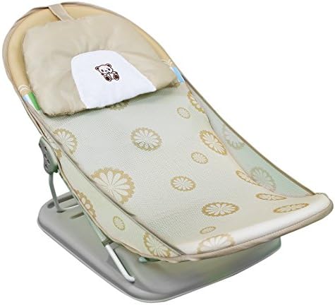 Monsieur Bebe Transat De Bain Pliable Avec Dossier Reglable Beige Norme Ce Amazon Fr Bebes Puericulture