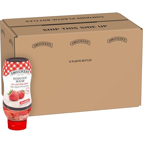 SMUCKER’S REDUCED SUGAR STRAWBERRY SQUEEZABLE FRUIT SPREAD, 17.4 OUNCES
