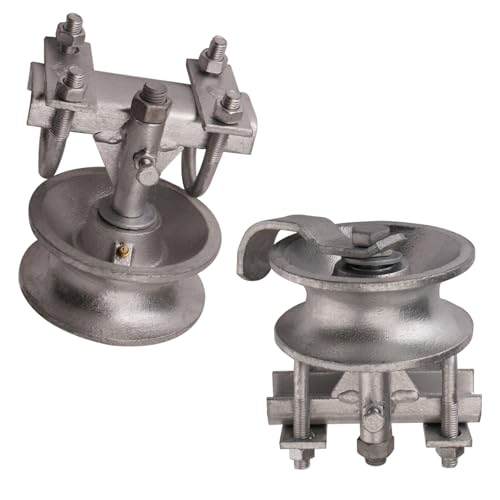 Photo 1 of Sliding Gate Rollers, 5" Rear Pipe Track Wheels for Chain Link Sliding Gates, 1 7/8" Round Post, 1 7/8" or 1 5/8" for Chain Link Fence Gate Frame, Double U - Pack of 2