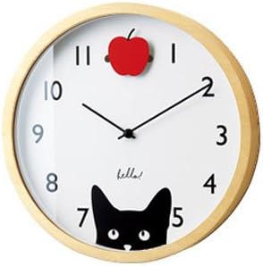 Amazon Co Jp 時計 壁掛け時計 振り子時計 アニマル ねこ くま ユニーク りんご 魚 ハットlittle Watchers リトルウォッチャーズ ホワイト ねこ ホーム キッチン