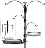 Ashman Premium Bird Feeding Station Kit, 22" Wide x 92" Tall (82" Above Ground Height), A Multi Feeder Hanging Kit and Bird Bath for Attracting Wild Birds