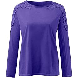 iPOGP Women's Round Neck Solid Color Hollow