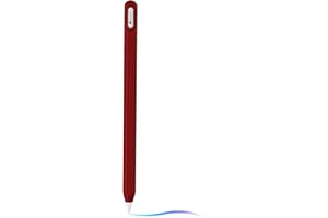 AKSHFETH Ultra Thin Silicone Skin Cover Compatible with Apple Pencil 2nd Gen, Protective Silicone Case for iPad Pro 11 12.9 inch 2018 Pencil Case Shockproof Soft Silicone Sleeve(Wine red)