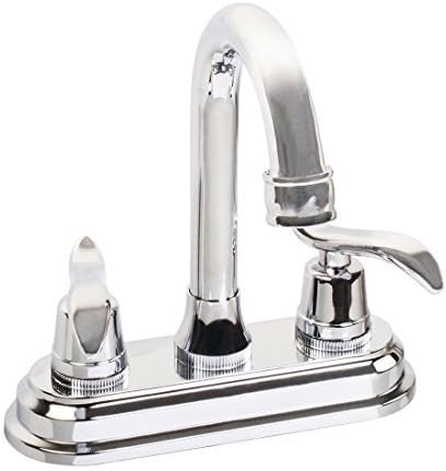 Faucet Waterfront Lead Free Two-Handle Kitchen Faucet Chrome Plated ABS Bar CP Lever Handles
