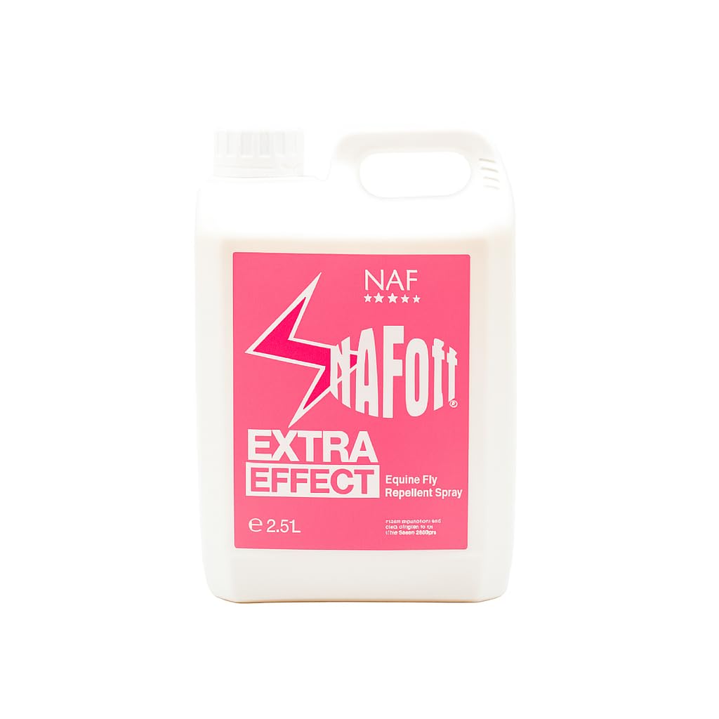 NAF Off Extra Effect Fly Spray Refill 2.5L – Natural Insect Repellent for Horses – Effective Against Flies, Midges & Biting Insects – With Citronella – Long-Lasting Summer Protection