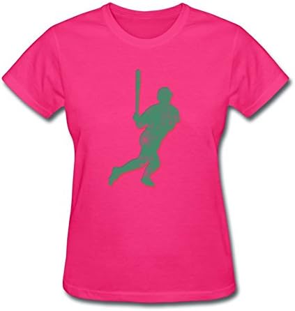 Women Baseball Player Retro Abstract Image Short Sleeves Pink Customized Shirts With Large