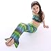 PGXT Girl Kids Mermaid Tail Bikini Bathing 3PCS Swimsuit Beach SwimWear