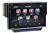 BOSS AUDIO BV8972 Single-DIN 7 inch Motorized Touchscreen DVD Player Receiver, Detachable Front Panel, Wireless Remote