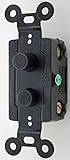 Classic Accents Three Way Black Button Antique Push Button Light Switch