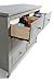 Graco Kendall 6 Drawer Double Dresser, Pebble Gray Kids Bedroom Dresser with 3 Drawers, Wood & Composite Construction, Ideal for Nursery, Toddlers Room, Kids Room
