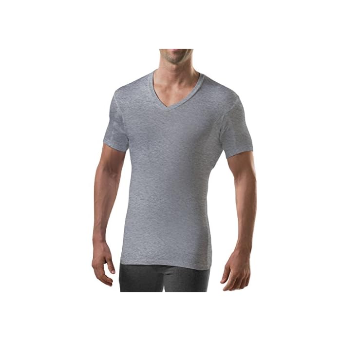 Buy Sweatproof Undershirt for Men with Underarm Sweat Pads (Slim Fit, VNeck) Online at