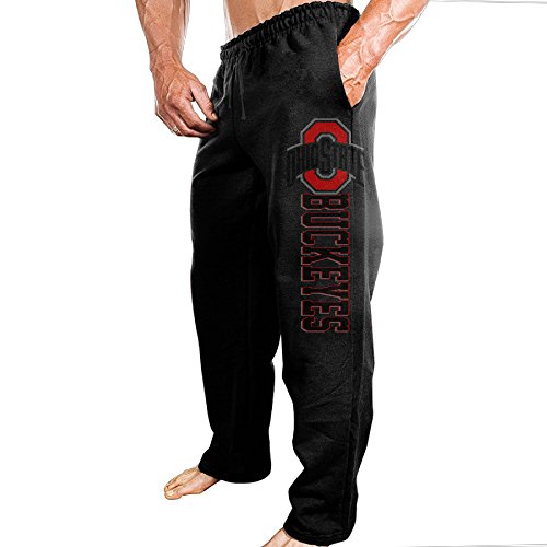 Men's Ohio State Buckeyes Cool Personalized Bottom Fleece Sweatpants Black Size XXL