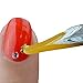 Crystal Pick up Tool Rhinestones Picker Pencil Nail Art Gem Wax Pen Yellow 2pcs + 3 Triangular plates