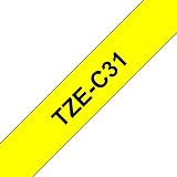 Brother TZe-C31 Labelling Tape Black on Fluorescent Yellow 12 mm x 5 m view 2
