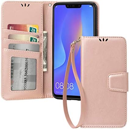 shemax for Colorful Series for Huawei P Smart Plus 2019 Case,Enjoy 9S Case, Soft TPU Bumper Flexible [Shock Absorption] [Card Holder] Bumper Protective Cover for Huawei P Smart Plus/Nova 3i -Gold