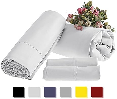 Urban Bed 100% Egyptian Cotton With Sateen Finish- Genuine 400 TC 4 Piece 21 Inches Extra Deep Pocket Sheet Set Twin (Solid White)