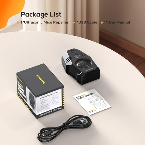 Ultrasonic Mice Repeller Mice Repellent Connect 4 Modes and Two Power Options Mosquito Repellent Control Device for Rat Insects Ants