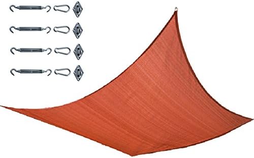Faddivast Rectangle Oversized 13' x 19'8'' Shade Sail Patio Sun Shades Shade Sails Hardware Kit, UV Block Fabric Patio Shade Sun Sail Shade Perfect for Outdoor Patio Garden Swimming Pool, Terra