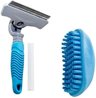 PET CARE KIT PET MASSAGE THERAPY BRUSH FOR BATHING SHEDDING BRUSH fur health deshedding blade grooming shed Bath Care and washing rubber tool for any size of animal small medium large dog cat ferret