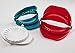 HUJI Dough Press Set Dough Pastry Baking Kitchen Dumpling Calzone Ravioli Empanada Turnover Tool (1, Red/White/Teal)