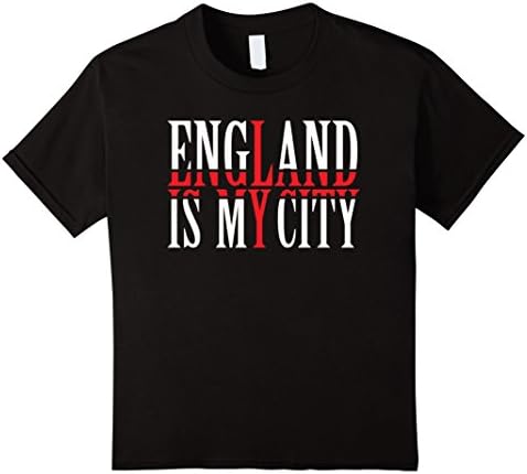 unisex-child England Is My City FunnyT-Shirt 12 Black