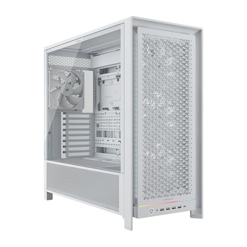 Frame 5000D RS Caja Modular Mid-Tower de Gran Flujo de Aire para PC – 4X Ventiladores RS Preinstalados, Sistema de Montaje de Ventiladores InfiniRail – Blanc