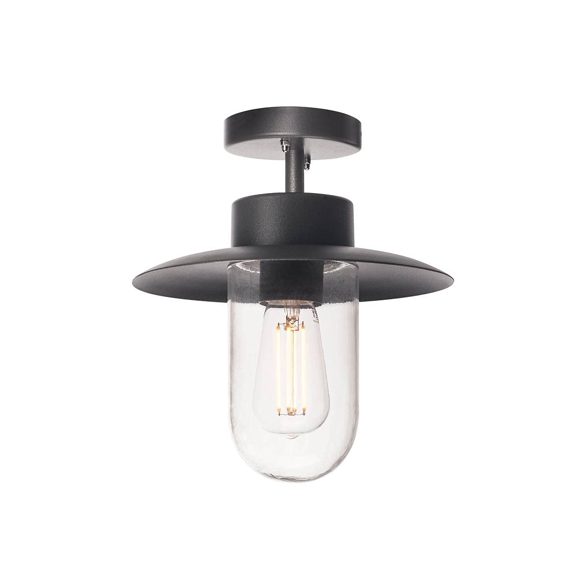 SLV Surface-Mounted Ceiling Light MOLAT/Illumination for Walls, Paths, entrances, LED Outdoor spot, Surface-Mounted Outdoor Light, Garden lamp, Ceiling spot / E27 IP44 60W Anthracite — image 1