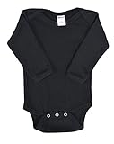 MONAG Unisex Baby Bodysuits (6-12M, Black)