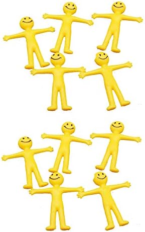 XSM 10 x Stretchy Smiley Men Party Bags Fillers