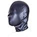 Sealed Leather Zipper Breathable Hood - Davidsource Sex Slave Pup Training Sealed Hood Restraint Blinder Bondage Helmet Sexual Game Wear for BDSM Fetish Lover (23 inches Round, Black)