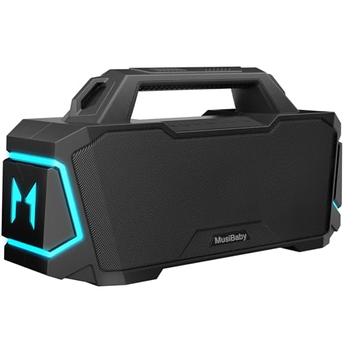 Musibaby Portable Bluetooth Speaker Loud Bass IPX6