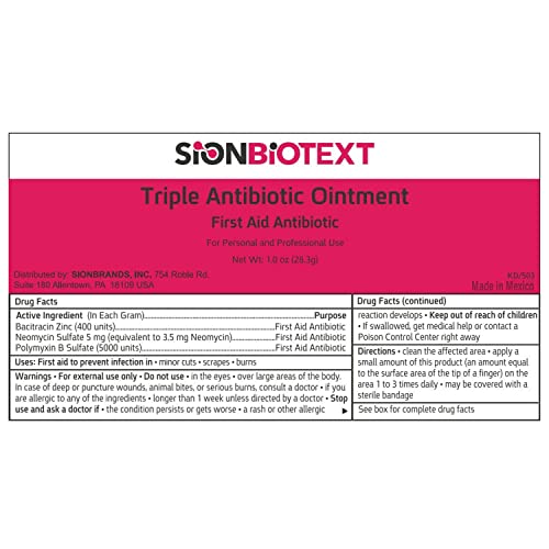 Triple Antibiotic Ointment Maximum Strength Skin Care by Sion Medical