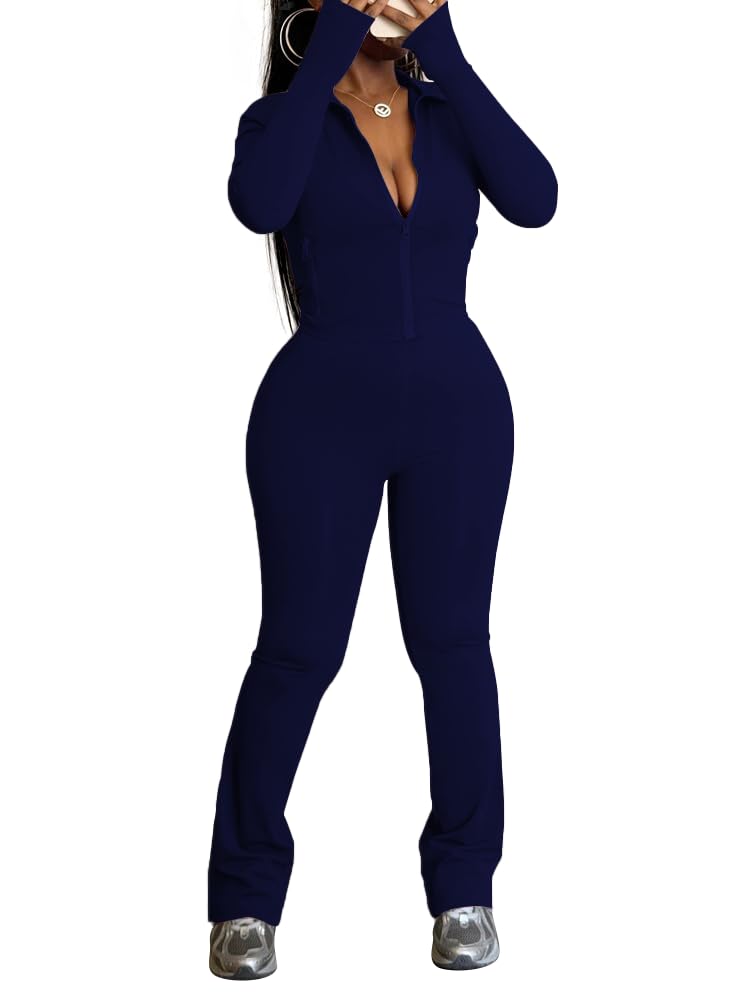 HBQ Women's 2 Piece Tracksuit Sets Long Sleeve Zip