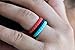 FluxActive Silicone Wedding Ring for Women by (8 Pack) Thin Stackable Rubber Bands - Diamond Pattern (Yellow, Turquoise, Light Purple, Dark Purple, Coral, Teal, Light Gray, Dark Gray, 6)